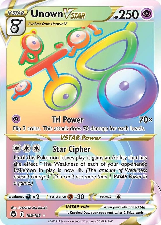 Unown VSTAR 199/195 - Monster Mart - Pokémon Cards Australia