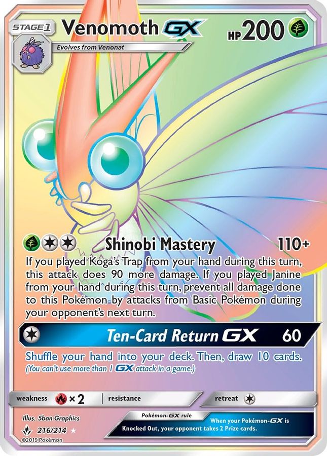 Venomoth GX 216/214 - Monster Mart - Pokémon Cards Australia
