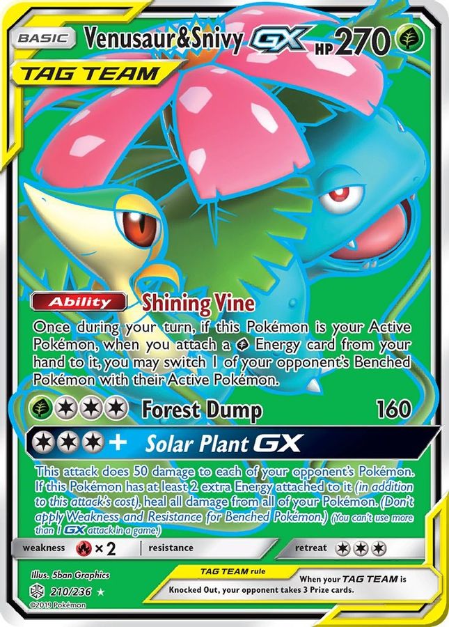 Venusaur & Snivy GX 210/236 - Monster Mart - Pokémon Cards Australia