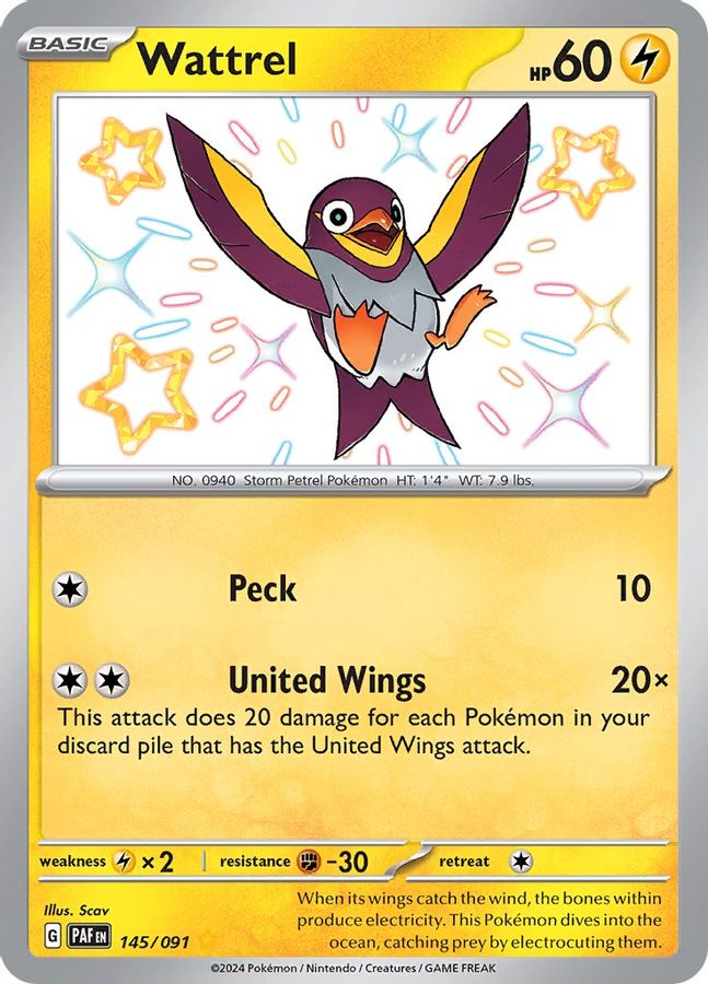 Wattrel 145/091 - Monster Mart - Pokémon Cards Australia