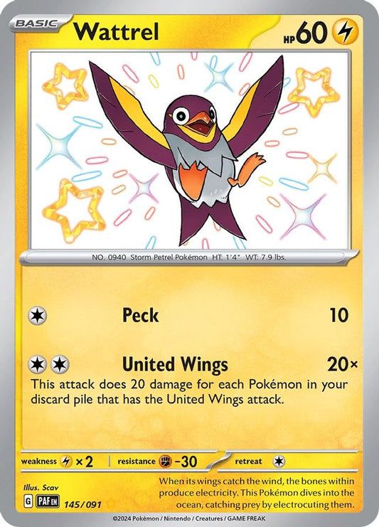Wattrel 145/091 - Monster Mart - Pokémon Cards Australia