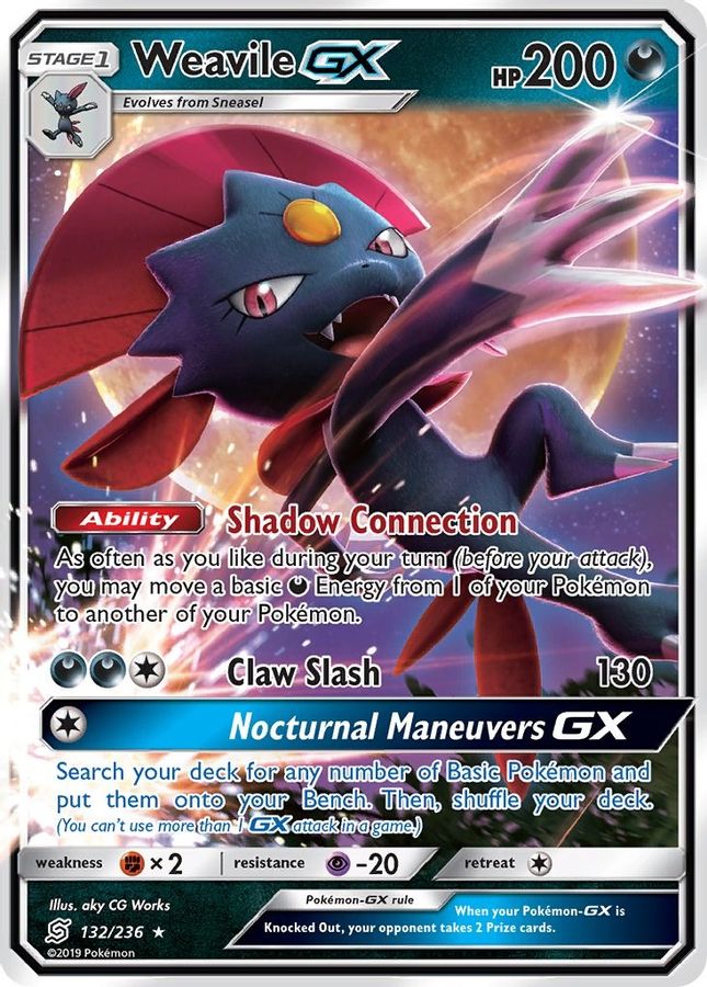 Weavile GX 132/236 - Monster Mart - Pokémon Cards Australia