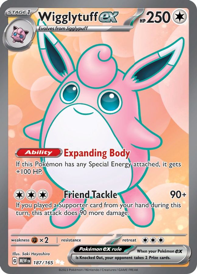 Wigglytuff EX 187/165 - Monster Mart - Pokémon Cards Australia