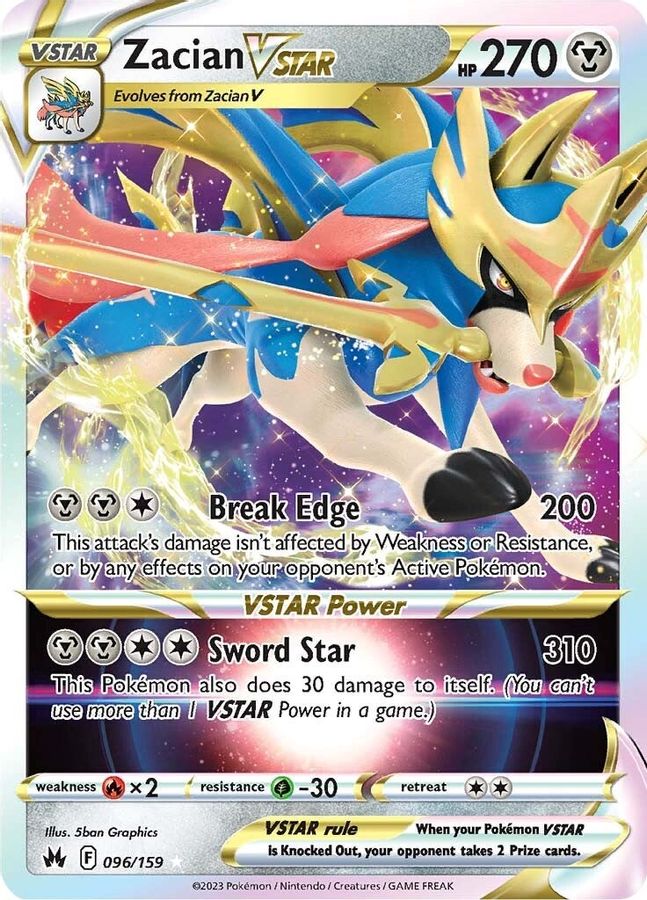 Zacian VSTAR 096/159 - Monster Mart - Pokémon Cards Australia Pokemon Cards