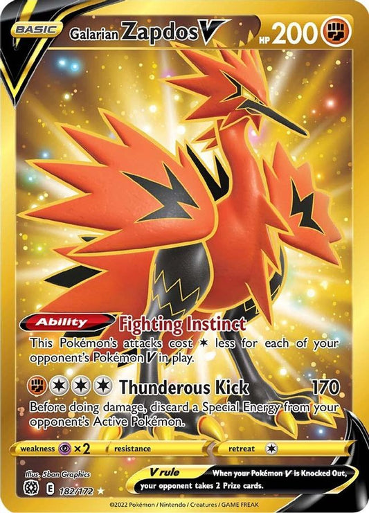 Zapdos V 182/172 - Monster Mart - Pokémon Cards Australia