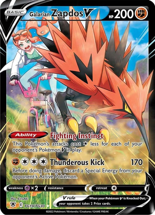 Zapdos V TG19/TG30 - Monster Mart - Pokémon Cards Australia